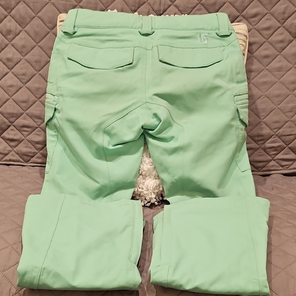 Burton Dry Ride Mountain Dew Collection Mint Green Snowboard Pants - Picture 15 of 16